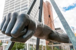 Detroit's Fist Monument - D&D Executive Transportation