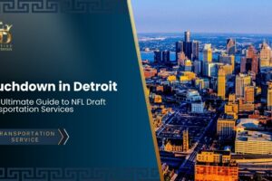Aerial View of the City of Detroit during Sunset | D&D Executive Transportation